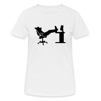 Office - Women's Breathable T-Shirt - white - Front - AI Model Female 172 dark (172cm)