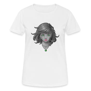 Anime girl avec de jolis bijoux - T-shirt respirant Femme - blanc - Devant - AI Model Female 172 dark (172cm)