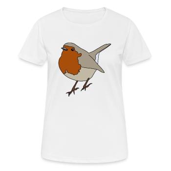 Rouge-gorge - T-shirt respirant Femme - blanc - Devant - AI Model Female 172 dark (172cm)