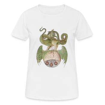 Dragon du Moyen Age - T-shirt respirant Femme - blanc - Devant - AI Model Female 172 dark (172cm)