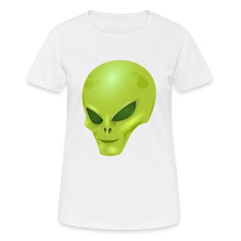 Jok le martien - T-shirt respirant Femme - blanc - Devant - AI Model Female 172 dark (172cm)