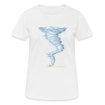 Météo Tornado Windhose Sturmjäger design cool - T-shirt respirant Femme - blanc - Devant - AI Model Female 172 dark (172cm)