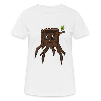 The little tree stump BOB - Women's Breathable T-Shirt - white - Front - AI Model Female 172 dark (172cm)