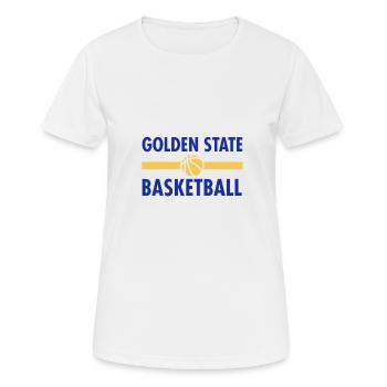 Golden State Basketball Geschenk Sport Teamshirt - Frauen T-Shirt atmungsaktiv - Weiß - Vorne - AI Model Female 172 dark (172cm)