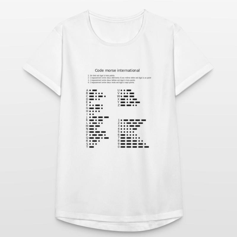 Code morse T-shirt respirant Femme