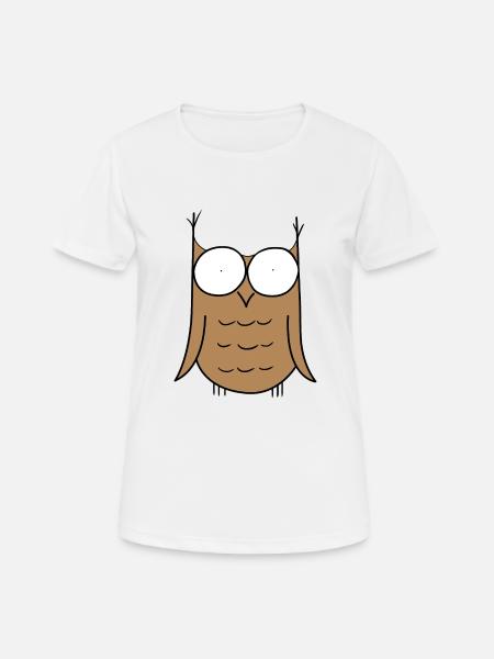 owl - Women's Breathable T-Shirt - white