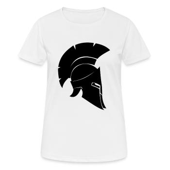 Spartaner - Frauen T-Shirt atmungsaktiv - Weiß - Vorne - AI Model Female 172 dark (172cm)