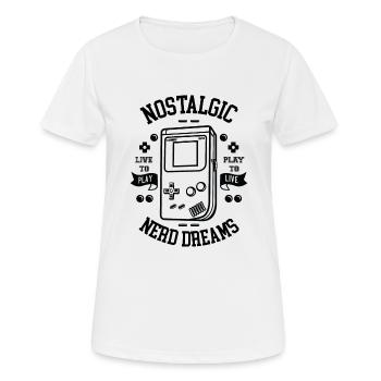 Nostalgisches Nerd Träume Gaming Konsole - Frauen T-Shirt atmungsaktiv - Weiß - Vorne - AI Model Female 172 dark (172cm)