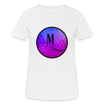 M Buchstabe Alphabet - Frauen T-Shirt atmungsaktiv - Weiß - Vorne - AI Model Female 172 dark (172cm)