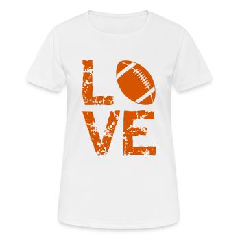 Love Football Sports Hobby USA - Women's Breathable T-Shirt - white - Front - AI Model Female 172 dark (172cm)