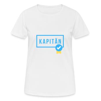 Kapitänsprüfung bestanden - Geschenk für Kapitäne - Frauen T-Shirt atmungsaktiv - Weiß - Vorne - AI Model Female 172 dark (172cm)