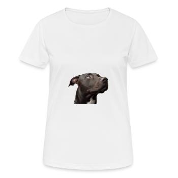 Pitbull - Frauen T-Shirt atmungsaktiv - Weiß - Vorne - AI Model Female 172 dark (172cm)