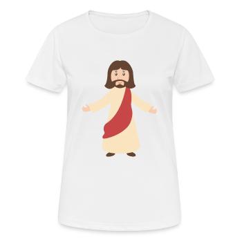 Jésus - T-shirt respirant Femme - blanc - Devant - AI Model Female 172 dark (172cm)
