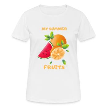 Fruits d'été Mon été - T-shirt respirant Femme - blanc - Devant - AI Model Female 172 dark (172cm)