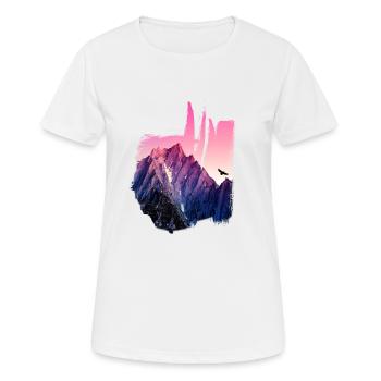 MN JEANS LONDON Mountain - T-shirt respirant Femme - blanc - Devant - AI Model Female 172 dark (172cm)