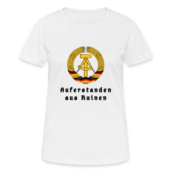 Auferstanden aus Ruinen - Frauen T-Shirt atmungsaktiv - Weiß - Vorne - AI Model Female 172 dark (172cm)
