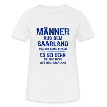 Saarländer Männer Saarland - Frauen T-Shirt atmungsaktiv - Weiß - Vorne - AI Model Female 172 dark (172cm)
