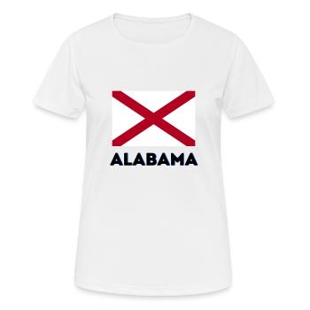 Drapeau Alabama - T-shirt respirant Femme - blanc - Devant - AI Model Female 172 dark (172cm)
