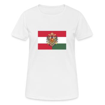 Flagge Österreich-Ungarns - Frauen T-Shirt atmungsaktiv - Weiß - Vorne - AI Model Female 172 dark (172cm)