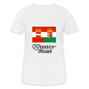 Flagge Österreich-Ungarns - Frauen T-Shirt atmungsaktiv - Weiß - Vorne - AI Model Female 172 dark (172cm)