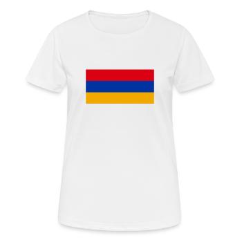 Flag of Armenia - Women's Breathable T-Shirt - white - Front - AI Model Female 172 dark (172cm)