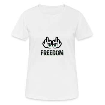 FREEDOM - Women's Breathable T-Shirt - white - Front - AI Model Female 172 dark (172cm)