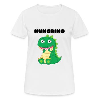 HUNGRINO le dinosaure affamé - T-shirt respirant Femme - blanc - Devant - AI Model Female 172 dark (172cm)