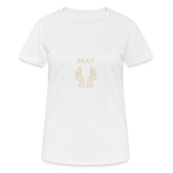 Pray Islam Allah Mekka - Frauen T-Shirt atmungsaktiv - Weiß - Vorne - AI Model Female 172 dark (172cm)