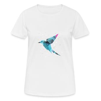 Oiseau abstrait - T-shirt respirant Femme - blanc - Devant - AI Model Female 172 dark (172cm)
