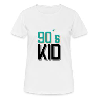 90`s kid / retro / vintage / 90s kids - Women's Breathable T-Shirt - white - Front - AI Model Female 172 dark (172cm)
