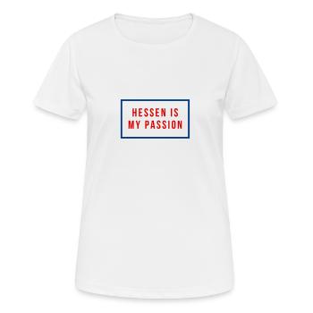 Hessen Passion Deutschland Geschenk Geschenkidee - Frauen T-Shirt atmungsaktiv - Weiß - Vorne - AI Model Female 172 dark (172cm)