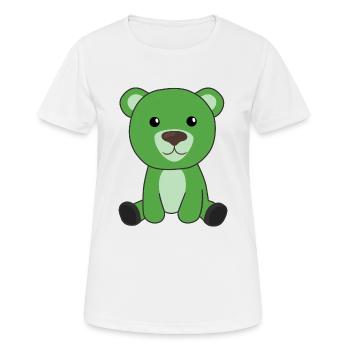 green bear colorful bear cute animals bears - Women's Breathable T-Shirt - white - Front - AI Model Female 172 dark (172cm)