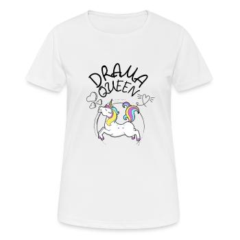 Drama Queen Einhorn Kinder Baby Frauen - Frauen T-Shirt atmungsaktiv - Weiß - Vorne - AI Model Female 172 dark (172cm)