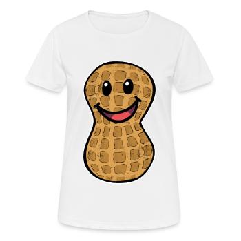 Cacahuète Noix Cacahuètes Enfants Bébé Cadeau Heureux - T-shirt respirant Femme - blanc - Devant - AI Model Female 172 dark (172cm)