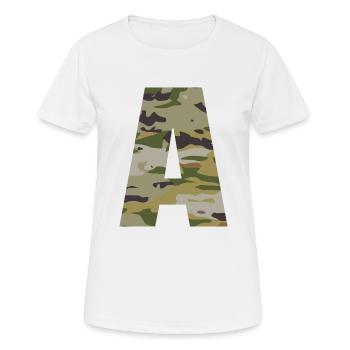 Camouflage letter A - Women's Breathable T-Shirt - white - Front - AI Model Female 172 dark (172cm)
