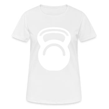 Hantel gewichte icon - Frauen T-Shirt atmungsaktiv - Weiß - Vorne - AI Model Female 172 dark (172cm)