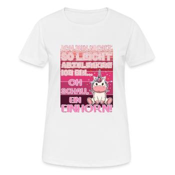 Für große Einhorn-Fans. Einhornliebhaber - Frauen T-Shirt atmungsaktiv - Weiß - Vorne - AI Model Female 172 dark (172cm)
