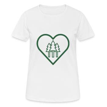 Forest in the heart - Women's Breathable T-Shirt - white - Front - AI Model Female 172 dark (172cm)