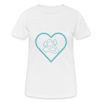 Pond in the heart - Women's Breathable T-Shirt - white - Front - AI Model Female 172 dark (172cm)