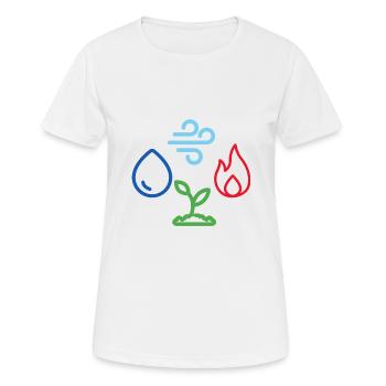 Point 1 - T-shirt respirant Femme - blanc - Devant - AI Model Female 172 dark (172cm)