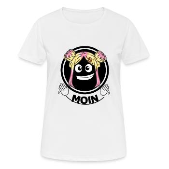 Lustiges Gesicht - Frauen T-Shirt atmungsaktiv - Weiß - Vorne - AI Model Female 172 dark (172cm)