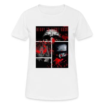 "Ready to fight back" - T-shirt respirant Femme - blanc - Devant - AI Model Female 172 dark (172cm)