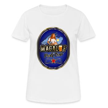 Équipage de magaluf Party - T-shirt respirant Femme - blanc - Devant - AI Model Female 172 dark (172cm)