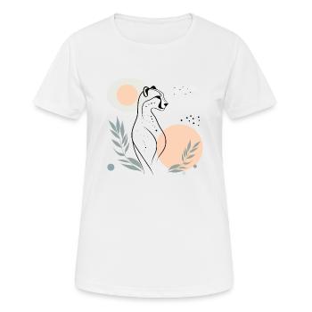 Elegant cheetah - Women's Breathable T-Shirt - white - Front - AI Model Female 172 dark (172cm)