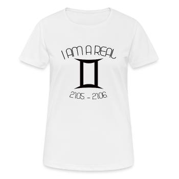 ZWILLINGE STERNZEICHEN - Frauen T-Shirt atmungsaktiv - Weiß - Vorne - AI Model Female 172 dark (172cm)
