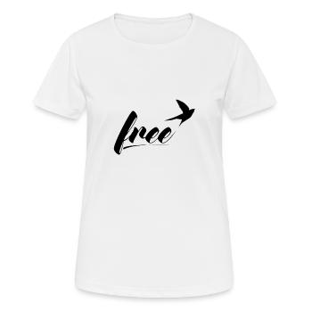 Free freedom bird chains fly free single - Women's Breathable T-Shirt - white - Front - AI Model Female 172 dark (172cm)