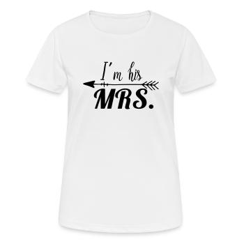 im_his_mrs_arrow_1 - Frauen T-Shirt atmungsaktiv - Weiß - Vorne - AI Model Female 172 dark (172cm)