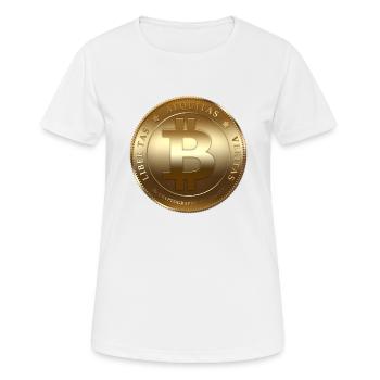 Chemise commerciale Office Business Bitcoin Element - T-shirt respirant Femme - blanc - Devant - AI Model Female 172 dark (172cm)