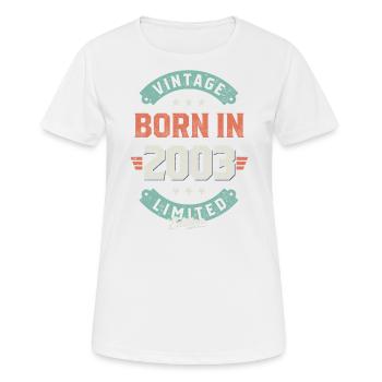 Vintage born in 2003 - Frauen T-Shirt atmungsaktiv - Weiß - Vorne - AI Model Female 172 dark (172cm)