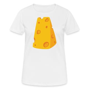 Käsestück Kostüm Käsekostüm Karneval Fasching Käse - Frauen T-Shirt atmungsaktiv - Weiß - Vorne - AI Model Female 172 dark (172cm)